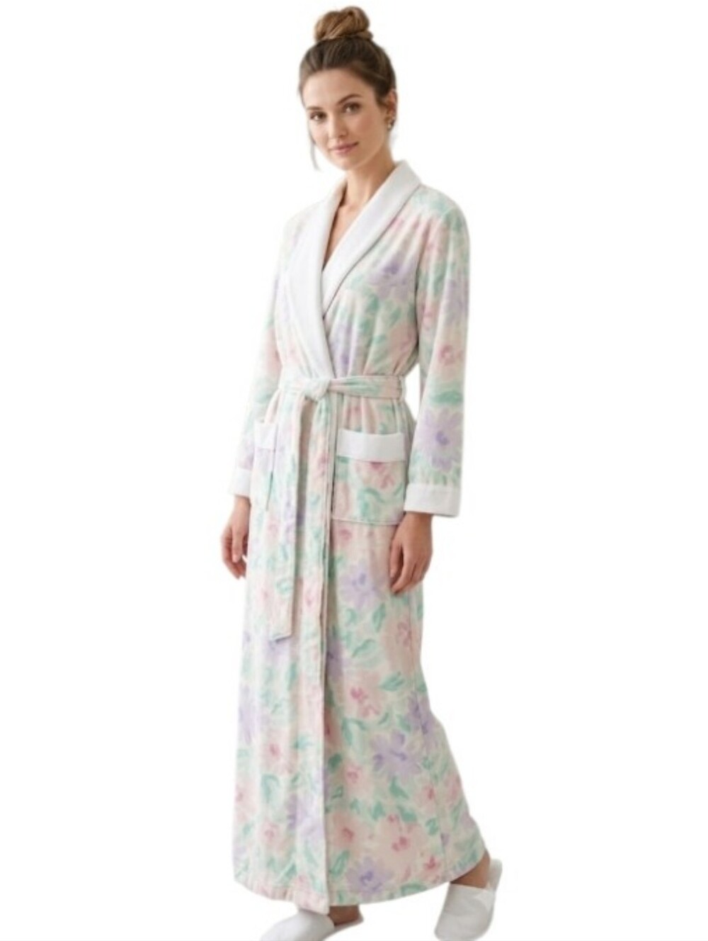 NWOT. Vintage 80's Appel Pastel Robe ILGWU Union Made Grandmacore Cottagecore